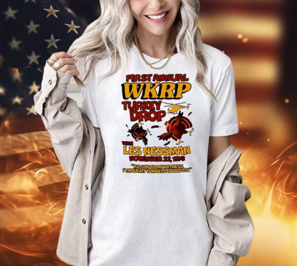 Thanksgiving 1st Annual WKRP Turkey Drop Shirt