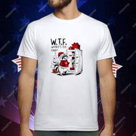 W.T.F. wheres the food Xmas Christmas foodie raccoon T-Shirt