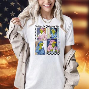 Waiting for Christmas cozy Grinch Trump Shirt