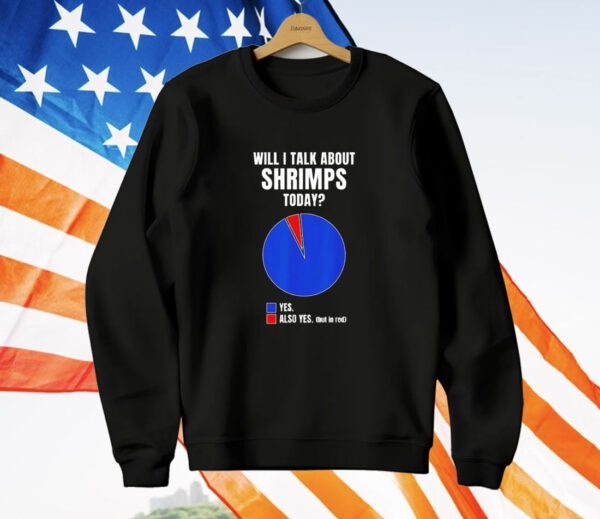 Will I talk about shrimps today yes also yes but in red T-Shirt