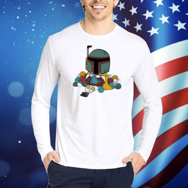 A knitting Boba Fett Shirt