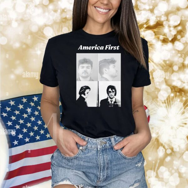 America first Nick Fuentes and Elvis Presley mugshot Shirt