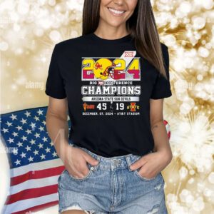 Arizona State Sun Devils 2024 Big XII Conference Champions 45-19 score helmet Shirt