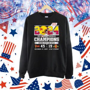 Arizona State Sun Devils 2024 Big XII Conference Champions 45-19 score helmet Shirt