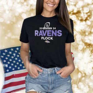 Baltimore Ravens flock 2024 NFL Playoffs Shirt