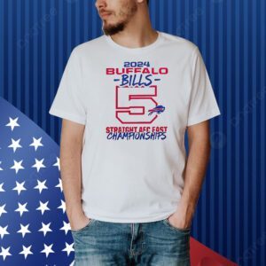 Buffalo Bills 5 Straight 2024 AFC East Division Champions Shirt