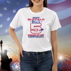 Buffalo Bills 5 Straight 2024 AFC East Division Champions Shirt