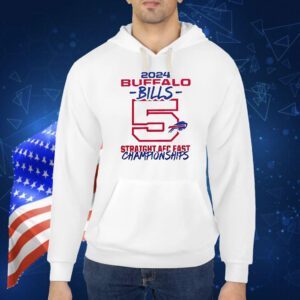 Buffalo Bills 5 Straight 2024 AFC East Division Champions Shirt