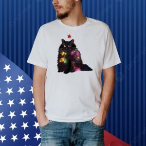Christmas lights cat Shirt
