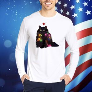 Christmas lights cat Shirt