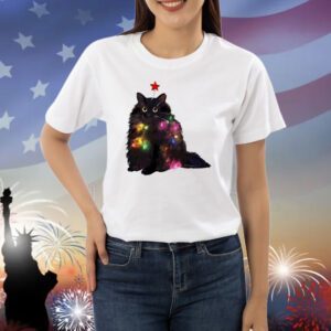 Christmas lights cat Shirt