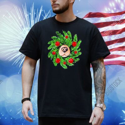 Dog nose Christmas wreath Shirt