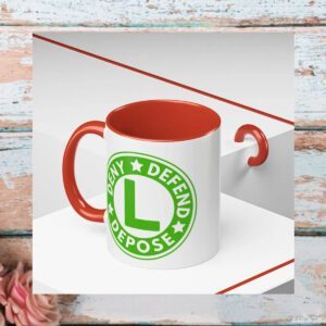 Funny Deny Defend Depose Mug