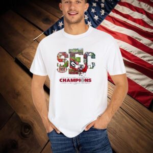 Georgia Bulldogs 2024 SEC Football Conference Champions Score Mascot T-Shirt