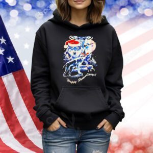 Happy Howlidays Wolves in Santa Hats Christmas Shirt