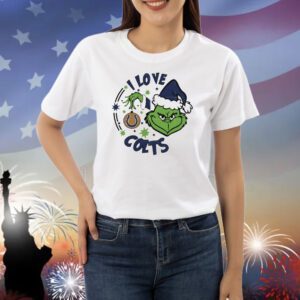 Indianapolis Colts X Santa Grinch I love Colts Christmas Shirt