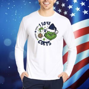 Indianapolis Colts X Santa Grinch I love Colts Christmas Shirt
