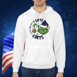 Indianapolis Colts X Santa Grinch I love Colts Christmas Shirt