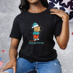 Just A Chill Guy Chill With Miami Dolphins Christmas Tee Shirt