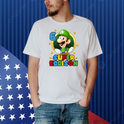 Mario Birthday Super Eddison Gift Shirt