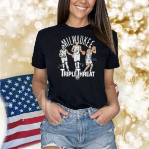 Milwaukee Bucks NBA Basketball Triple Threat signatures Shirt