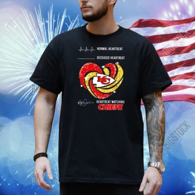 Normal heartbeat deceased heartbeat heartbeat watching Chiefs logo Shirt
