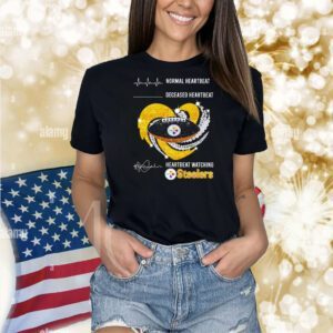 Normal heartbeat deceased heartbeat heartbeat watching Steelers logo Shirt