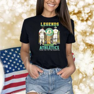 Oakland Athletics Legends Henderson and Jackson thank you for the memories signatures Shirt