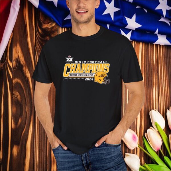 Official Arizona State Sun Devils 2024 Big 12 Football Conference Champions Locker Room T-Shirt