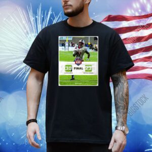 Official Final South Alabama Jaguars vs. Western Michigan Broncos 30 – 23 Score 2024 IS4S Salute to Veterans Bowl Poster Shirt