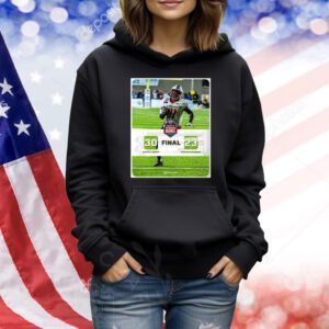 Official Final South Alabama Jaguars vs. Western Michigan Broncos 30 – 23 Score 2024 IS4S Salute to Veterans Bowl Poster Shirt