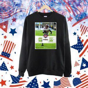 Official Final South Alabama Jaguars vs. Western Michigan Broncos 30 – 23 Score 2024 IS4S Salute to Veterans Bowl Poster Shirt