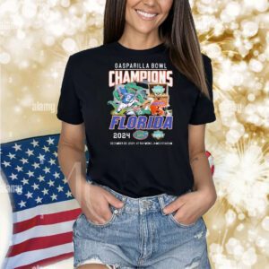 Official Florida Gators Celebrating The Champions Of Gasparilla Bowl At Raymond James Stadium 2024 Dec 20 Mascot Shirt