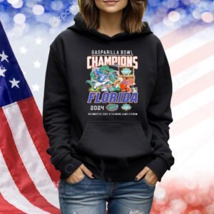 Official Florida Gators Celebrating The Champions Of Gasparilla Bowl At Raymond James Stadium 2024 Dec 20 Mascot Shirt