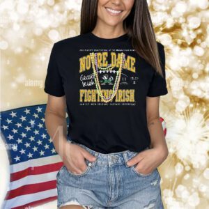 Official Notre Dame Fighting Irish CFP Quarterfinals At The Allstate Sugar Bowl Bound Beads Jan 1st 2025 New Orleans Shirt