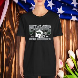 Official Ohio Bobcats 2024 Helmet Football MAC Champions T-Shirts
