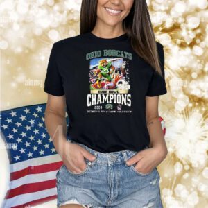 Official Ohio Bobcats Cure Bowl Champions 2024 December 20 At Camping World Stadium Mascot Shirt