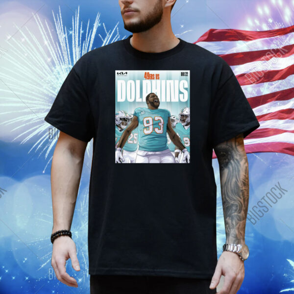 Official Poster Calais Campbell San Francisco 49ers Vs Miami Dolphins Dec 22 2024 Ready For Battle Shirt