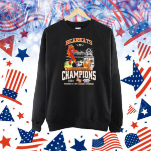 Official Sam Houston Bearkats RL Carriers New Orleans Bowl Champions 2024 December 19 Caesars Superdome Mascot Shirt