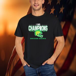 Oregon Ducks 2024 Big Ten Football Conference Champions Lucas Oil Stadium T-Shirt