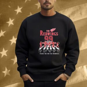 Pavel Datsyuk Sergei Fedorov Nicklas Lidstrom Steve Yzerman Gordie Howe The Detroit Red Wings 1926-2025 99 Years Signature Thank You For The Memories Signatures Shirt