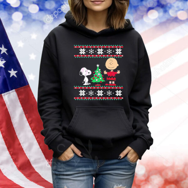 Peanuts Snoopy and Charlie Brown Christmas Tree Shirt