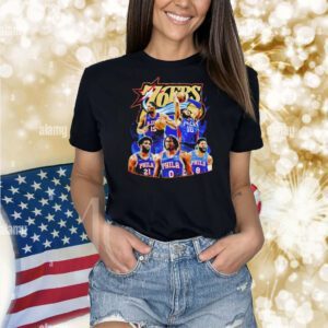 Philadelphia 76ers man’s basketball player poster graphic Shirt