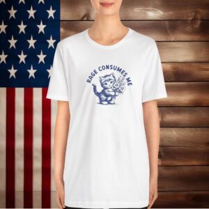 Rage Consumes Me Cat Flower Kitty Cat T-Shirt