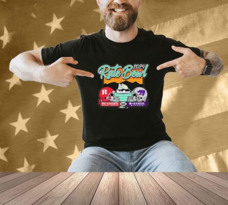 Rutgers Scarlet Knights Vs K-state Wildcats 2024 Rate Bowl Matchup Phoenix Az Helmets Shirt