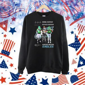 Saquon Barkley Nick Sirianni Jalen Hurts normal heartbeat deceased heartbeat heartbeat watching Eagles Shirt