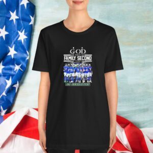 Seattle Seahawks God First Family Second Then Go Seahawks Signatures T-Shirt