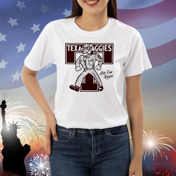 Texas A&M Aggies Monogram Gig ‘Em Aggies logo Shirt