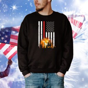 California Firefighter US Flag T-Shirt