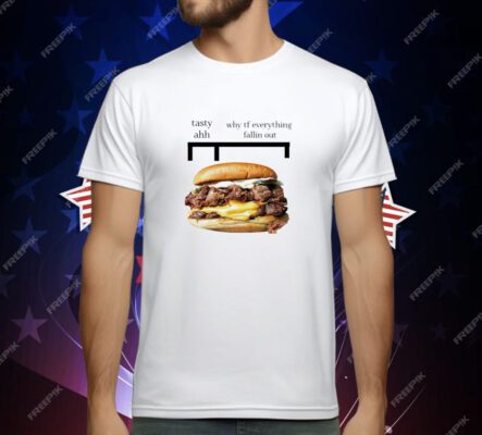 Hamburger Tasty Ahh Why Tf Everything Fallin Out T-Shirt